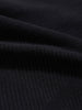 Men's Black Slim Fit Textured Flat Knit T-Shirt