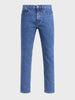 Men's Blue Slim Fit Solid Casual Jeans