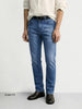 Men's Blue Slim Fit Solid Casual Jeans