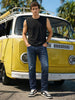Men's Blue Slim Fit Solid Casual Jeans