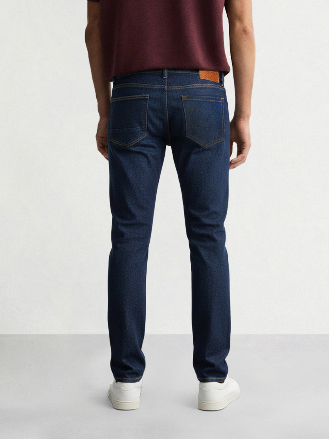 Men's Blue Slim Fit Solid Casual Jeans