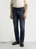 Men's Blue Slim Fit Solid Casual Jeans