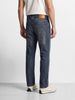 Men's Blue Vintage Straight Fit Solid Casual Jeans