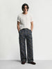 Men's Grey Relaxed Fit Color Blocked Utility Cargo
