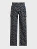 Men's Grey Relaxed Fit Color Blocked Utility Cargo