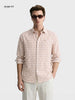 Men's Khaki Regular Fit Checkered Casual Shirts