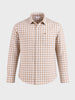 Men's Khaki Regular Fit Checkered Casual Shirts
