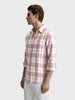 Men's Purple Regular Fit Checkered Casual Shirts