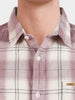 Men's Purple Regular Fit Checkered Casual Shirts
