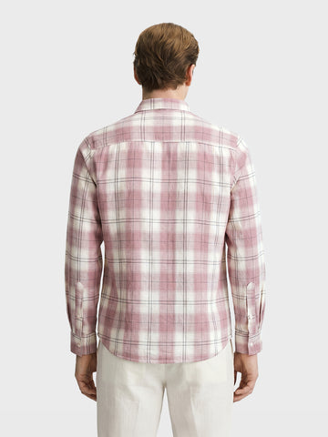 Men's Purple Regular Fit Checkered Casual Shirts