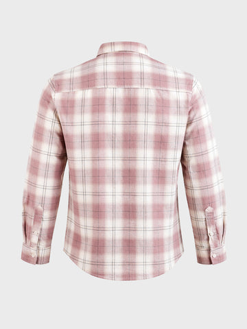 Men's Purple Regular Fit Checkered Casual Shirts