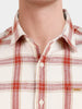 Men's Red Regular Fit Checkered Casual Shirts