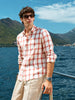 Men's Red Regular Fit Checkered Casual Shirts