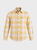 Men's Yellow Regular Fit Checkered Casual Shirt