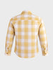 Men's Yellow Regular Fit Checkered Casual Shirt