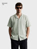 Men's Grey Relaxed Fit Solid Casual Shirt