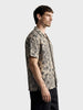 Men's Beige Relaxed Fit Floral Printed Casual Shirt