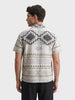 Men's Grey Relaxed Fit Printed Casual Shirt