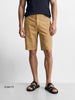 Men's Beige Slim Fit Solid Casual Shorts