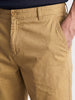 Men's Beige Slim Fit Solid Casual Shorts