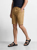 Men's Beige Slim Fit Solid Casual Shorts