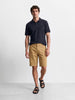Men's Beige Slim Fit Solid Casual Shorts