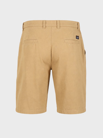 Men's Beige Slim Fit Solid Casual Shorts