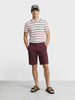 Men's Maroon Slim Fit Solid Casual Short