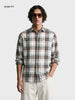 Men's Green Slim Fit Checkered Casual Shirt