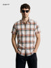 Men's Green Slim Fit Checkered Casual Shirt
