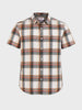 Men's Green Slim Fit Checkered Casual Shirt