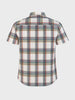 Men's Grey Slim Fit Checkered Casual Shirt