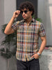 Men's Multicolor Slim Fit Checkered Casual Shirt