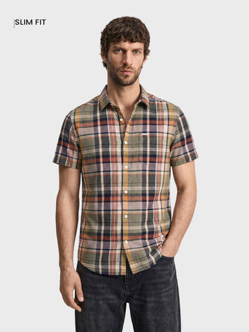 Men's Multicolor Slim Fit Checkered Casual Shirt