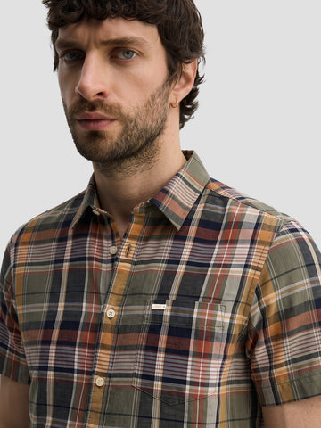 Men's Multicolor Slim Fit Checkered Casual Shirt