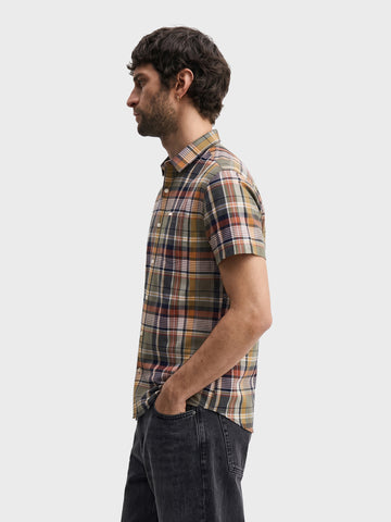 Men's Multicolor Slim Fit Checkered Casual Shirt