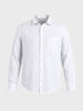 Men's White Slim Fit Solid Casual Shirt