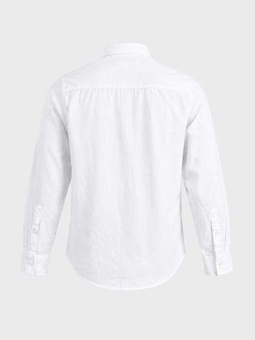Men's White Slim Fit Solid Casual Shirt