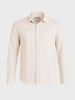 Men's Beige Slim Fit Solid Casual Shirt