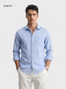 Men's Blue Slim Fit Solid Casual Shirt