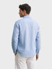 Men's Blue Slim Fit Solid Casual Shirt