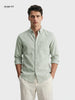 Men's Green Slim Fit Solid Casual Shirt