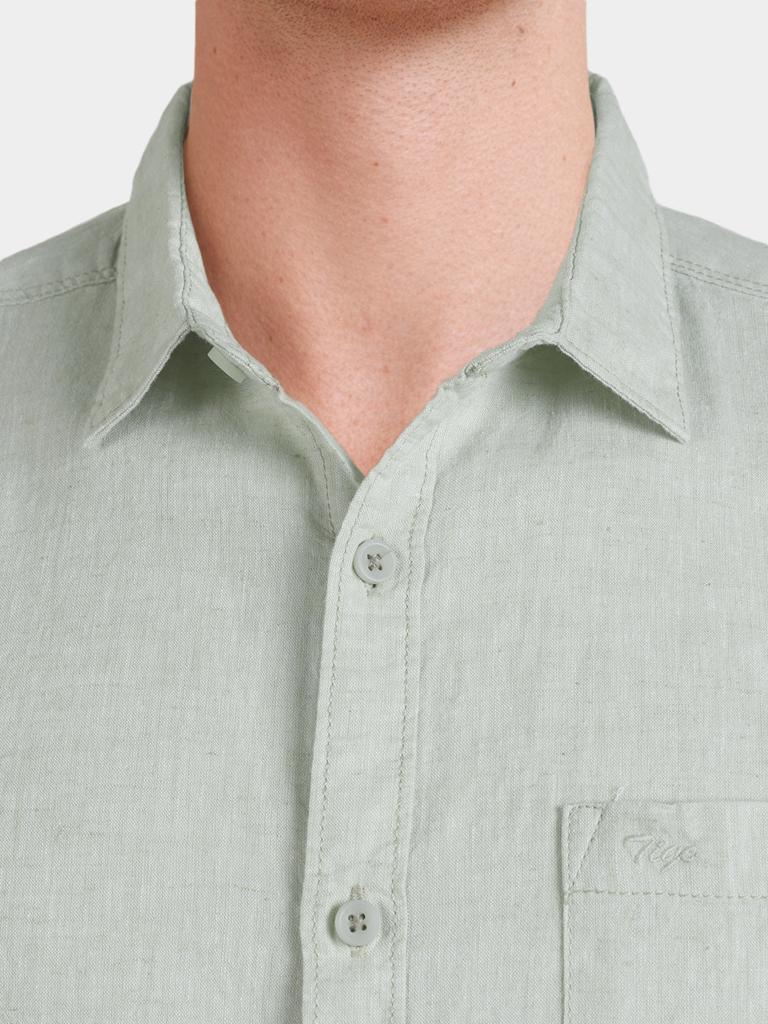 Men's Green Slim Fit Checkered Casual Shirt