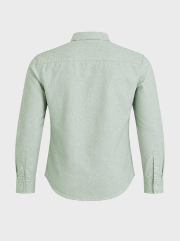 Men's Green Slim Fit Solid Casual Shirt