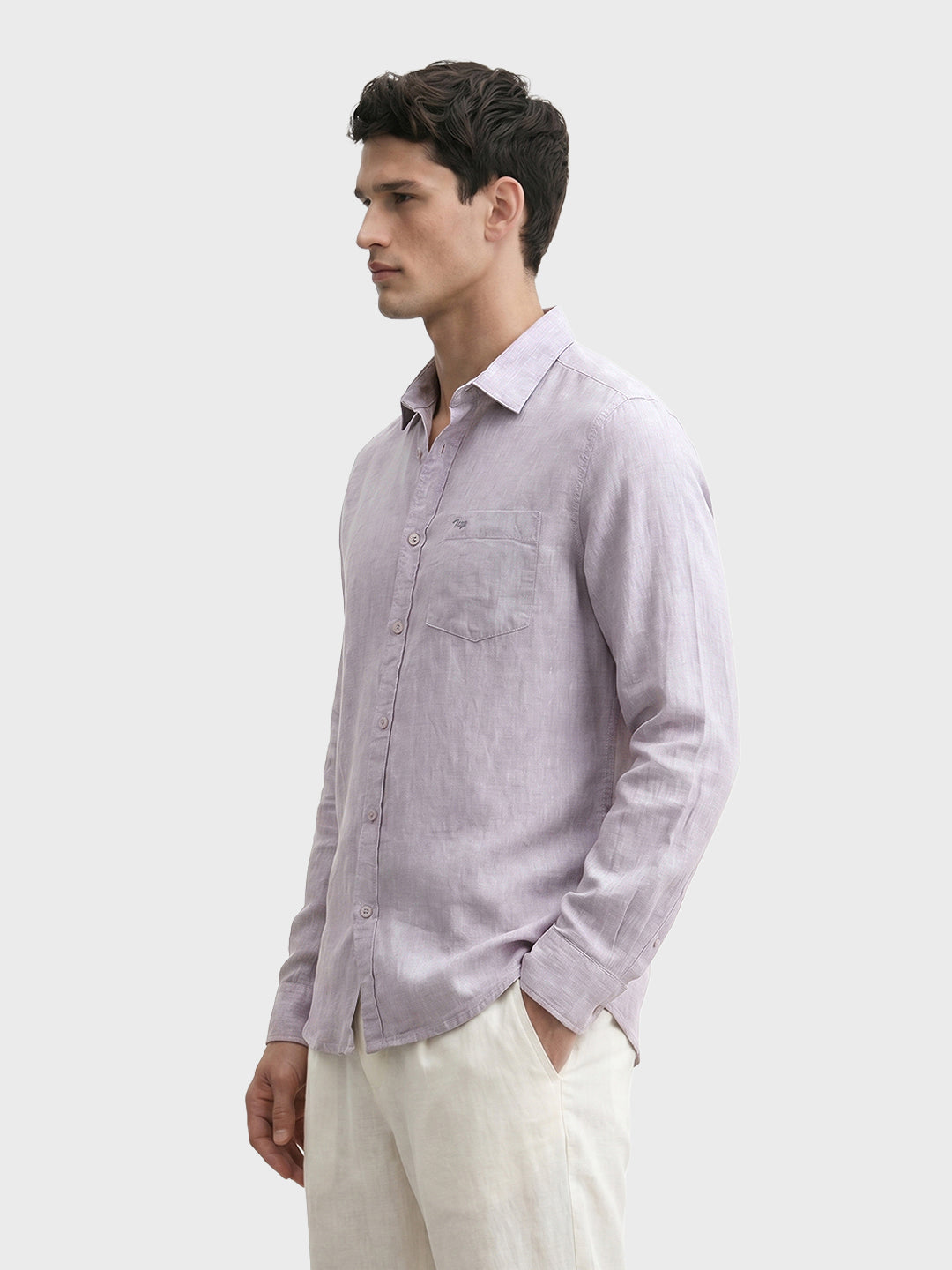Men's Grey Slim Fit Checkered Casual Shirt