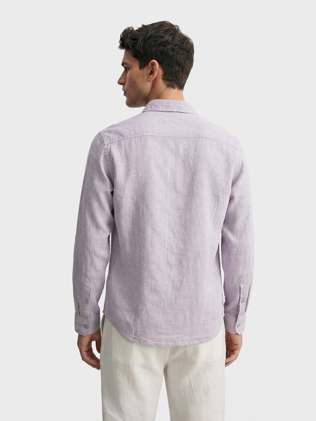 Men's Grey Slim Fit Checkered Casual Shirt