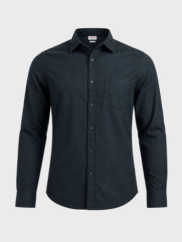 Men's Black Slim Fit Solid Casual Shirt