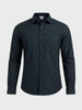 Men's Black Slim Fit Solid Casual Shirt