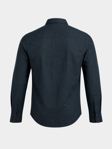 Men's Black Slim Fit Solid Casual Shirt