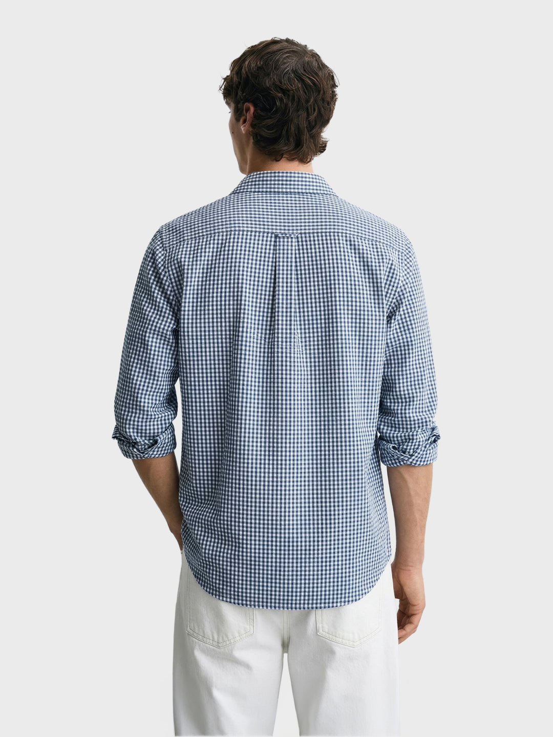 Men's Blue Regular Fit Checkered Casual Shirt